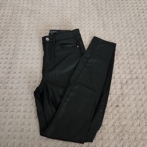 Women's Black Coated Skinny Jeans